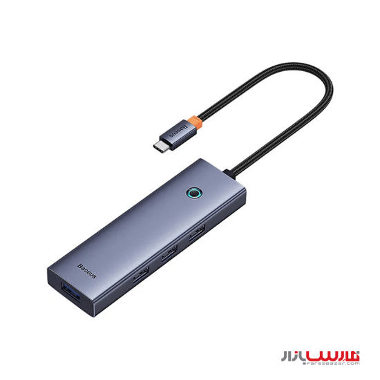 هاب ۴ پورت بیسوس مدل UltraJoy Series B0005280A813-03 با کابل Type-C