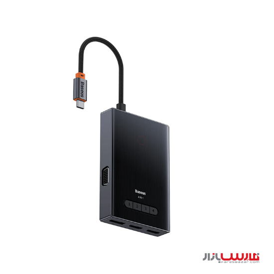 هاب ۸ پورت بیسوس مدل PioneerJoy WKYY030413 با کابل Type-C