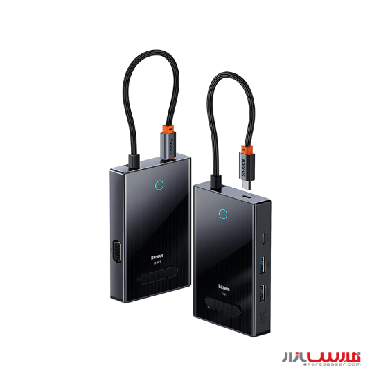 هاب ۸ پورت بیسوس مدل PioneerJoy WKYY030413 با کابل Type-C
