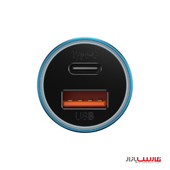 شارژر فندکی ۶۰ واتی بیسوس مدل Golden Contactor USB + USB-C 60W CGJM000103