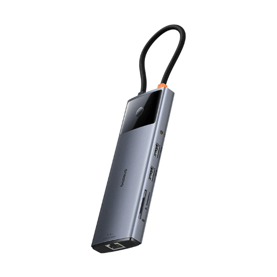 هاب ۱۰ پورت بیسوس مدل Metal Gleam Series II B00061800813-00 با کابل Type-C