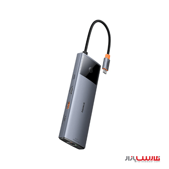 هاب ۱۰ پورت بیسوس مدل Metal Gleam Series II B00061800813-00 با کابل Type-C