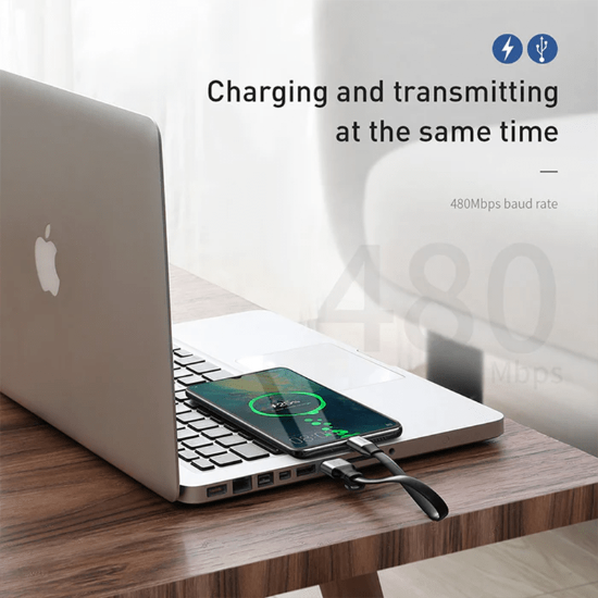 کابل ۲۳ سانتی متری USB به Type-C بیسوس مدل Simple HW