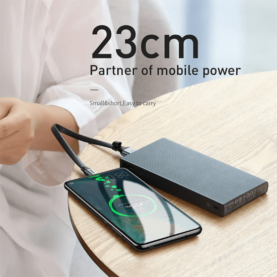 کابل ۲۳ سانتی متری USB به Type-C بیسوس مدل Simple HW