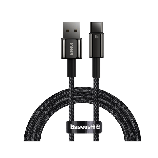 کابل ۱ متری USB به Type-C بیسوس مدل Tungsten Gold CAWJ0000