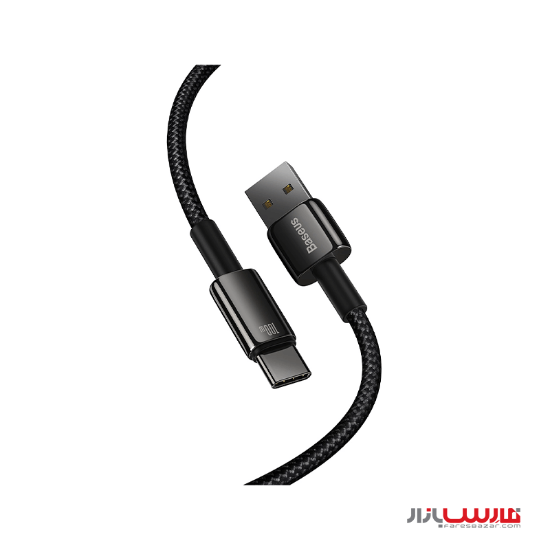 کابل ۱ متری USB به Type-C بیسوس مدل Tungsten Gold CAWJ0000