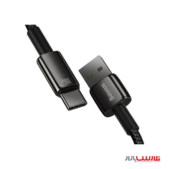 کابل ۲ متری USB به Type-C بیسوس مدل Tungsten Gold CAWJ0001
