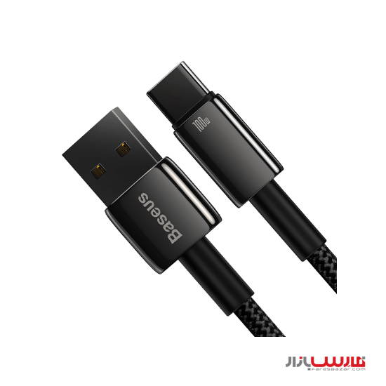 کابل ۲ متری USB به Type-C بیسوس مدل Tungsten Gold CAWJ0001
