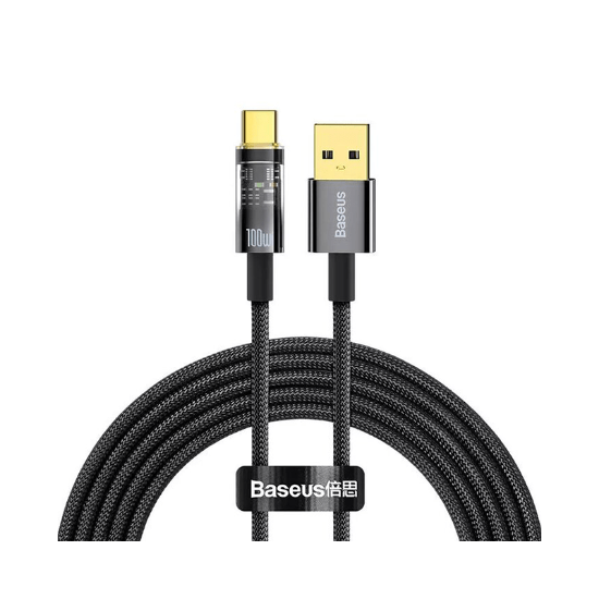 کابل ۲ متری USB به Type-C بیسوس مدل Explorer Series Auto Power-Off CATS0003