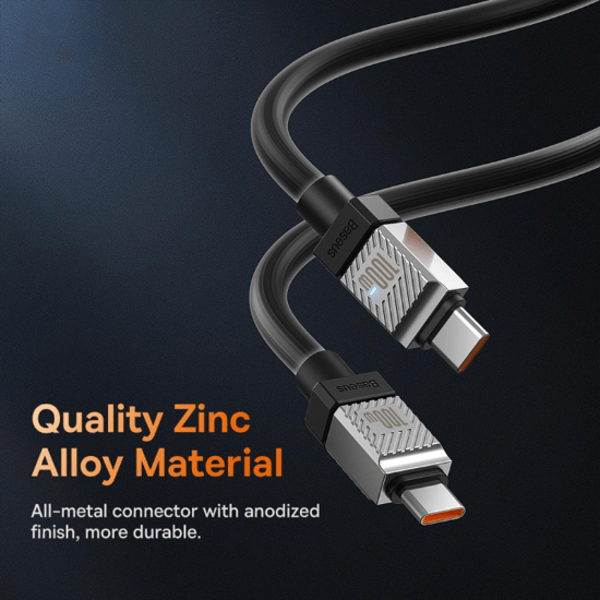 کابل ۲ متری Type-C به Type-C بیسوس مدل CoolPlay Series CAKW0003