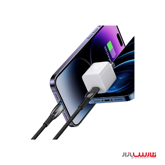 کابل ۲ متری Type-C به Lightning بیسوس مدل Glimmer Series CADH0001