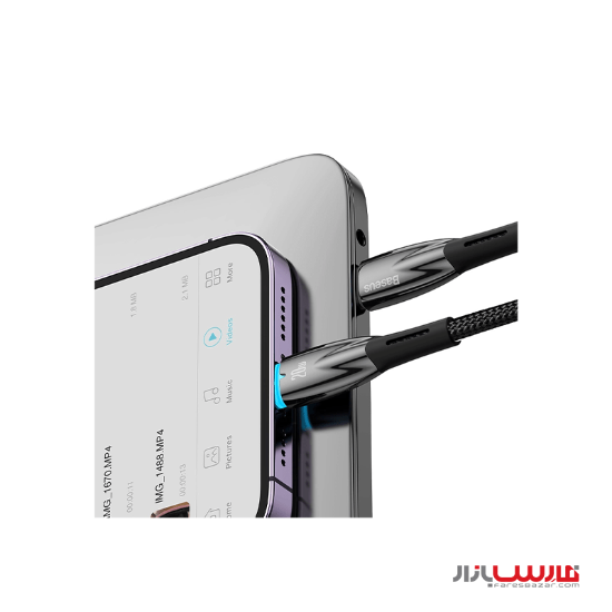 کابل ۲ متری Type-C به Lightning بیسوس مدل Glimmer Series CADH0001