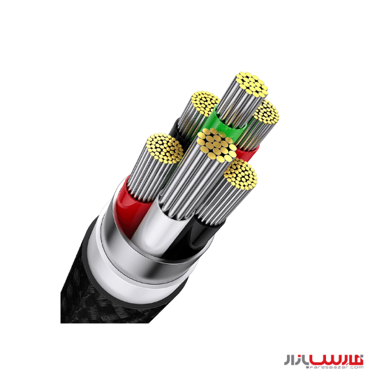 کابل سه سر ۱.۲ متری بیسوس مدل Flash Series Ⅱ CASS0300