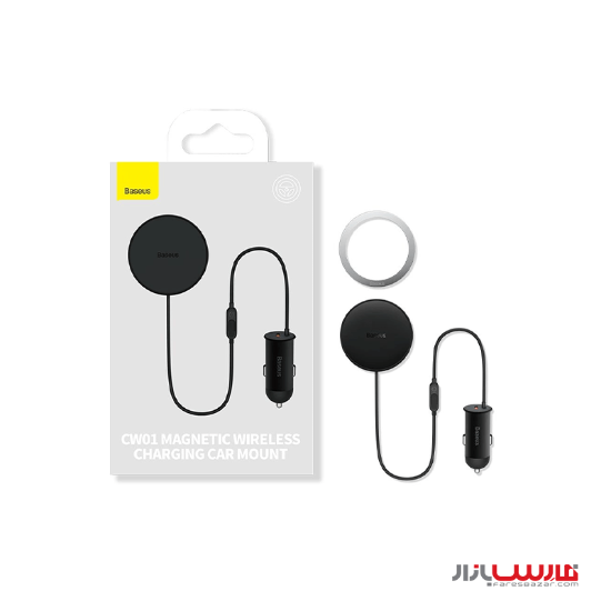 پایه نگهدارنده و شارژر مغناطیسی بیسوس مدل CW01 C40141000111-01