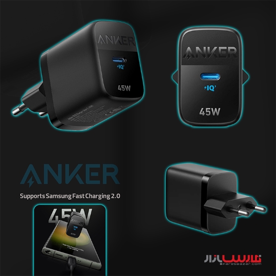 شارژر دیواری ۴۵ واتی انکر مدل Anker 313 Charger A2643G11