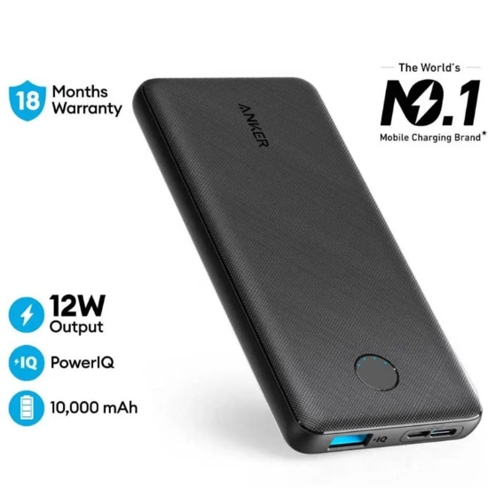 پاوربانک انکر Powercore اسلیم ۱۰۰۰۰ میلی‌آمپر