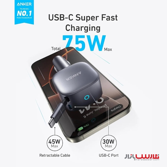 شارژر فندکی انکر Nano مدل A2738